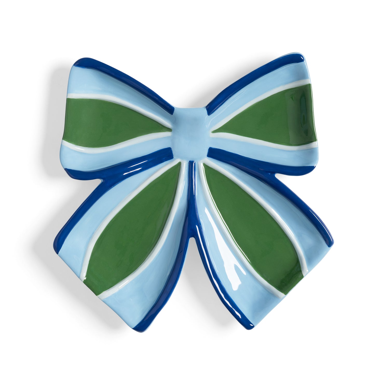 Ribbon Plate - Blue & Green