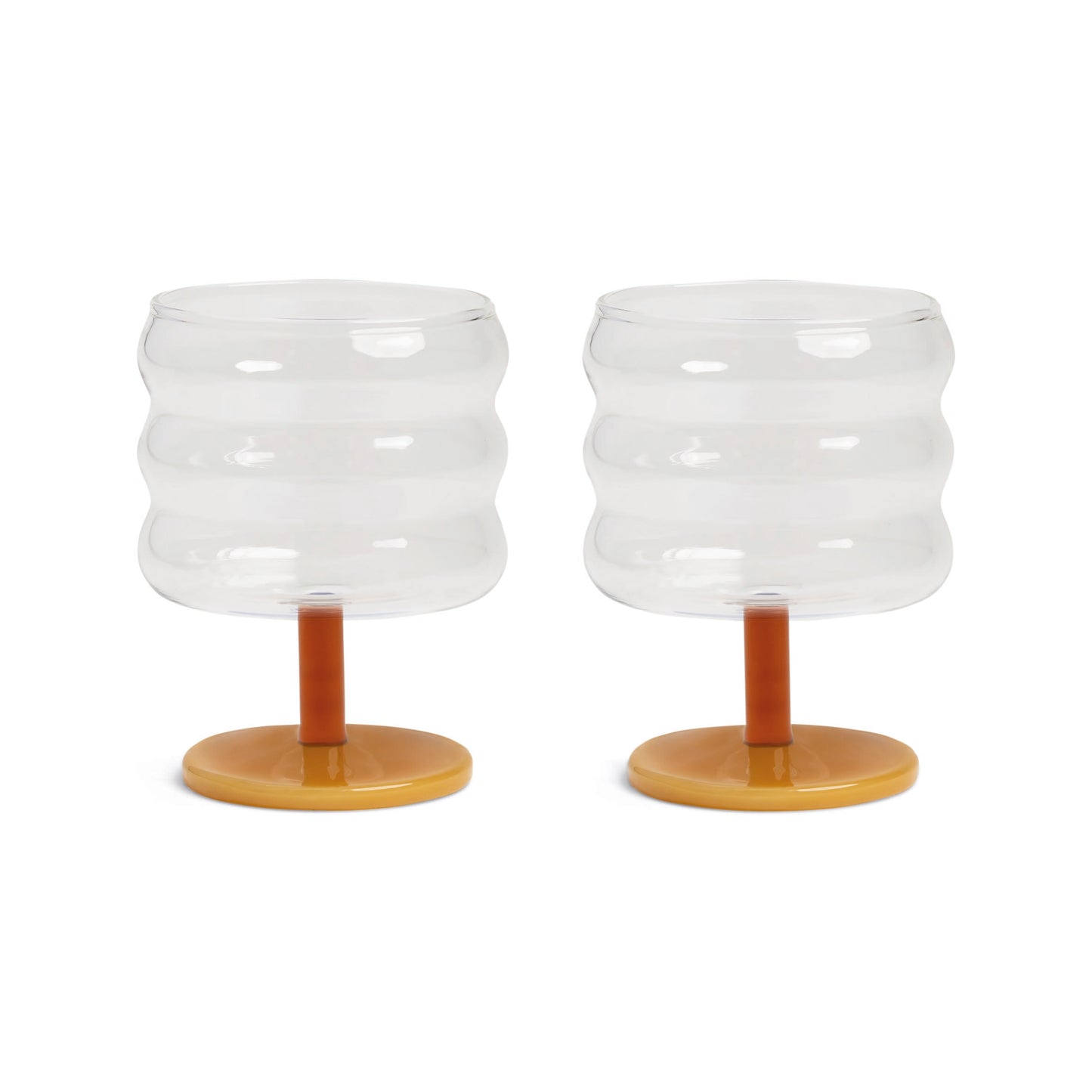 Mingle Amber Glasses - Set of 2