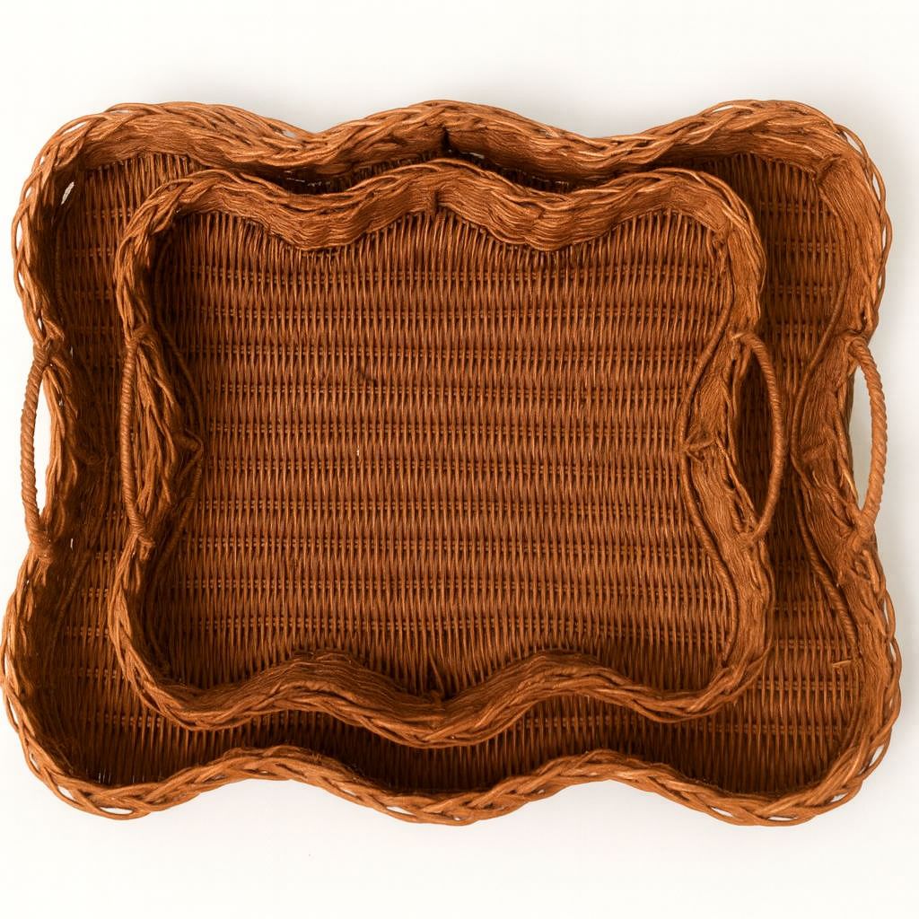Rattan Scallop Tray - Small