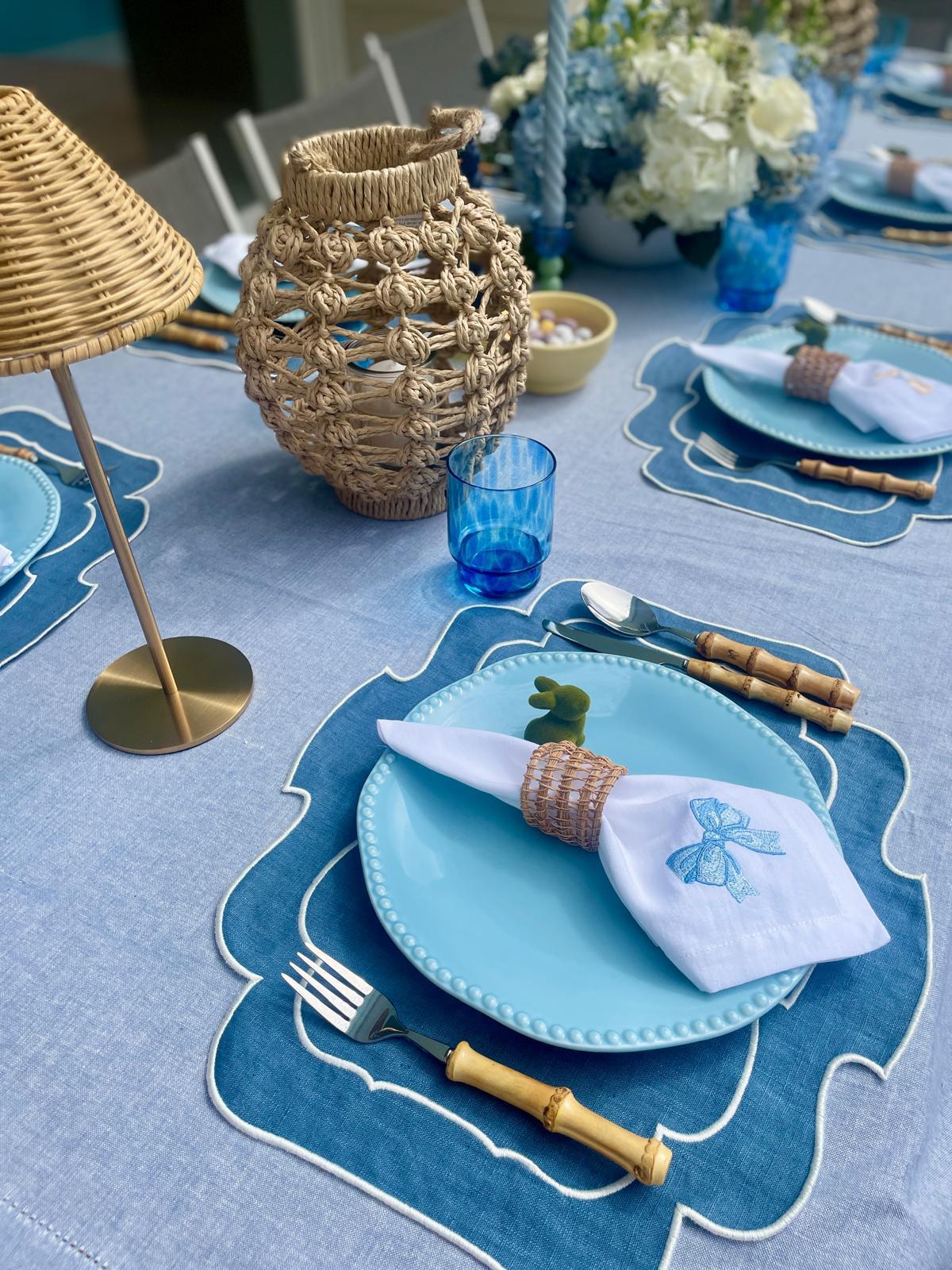 Blue Bow Napkins