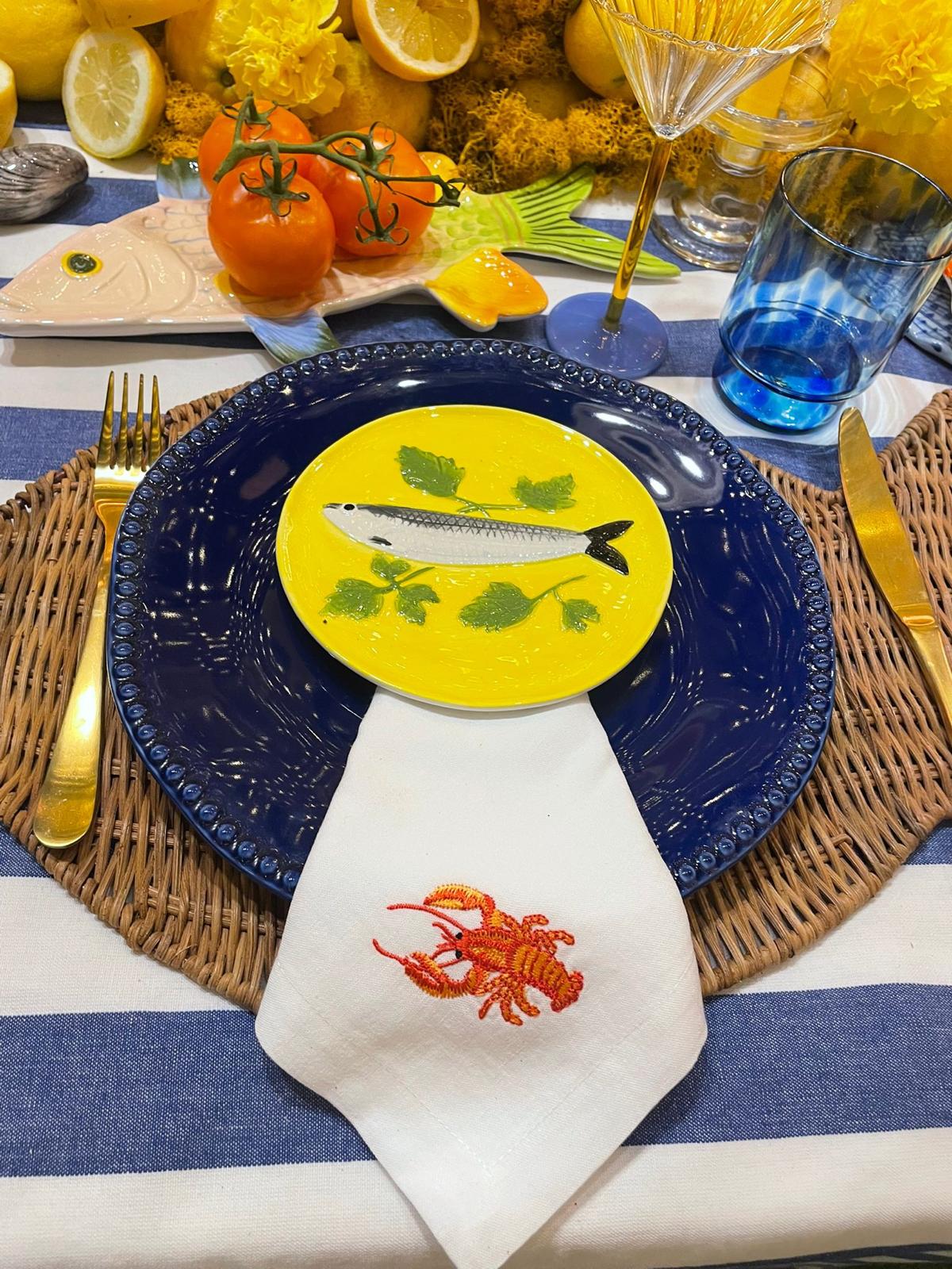 Orange Lobster Napkins