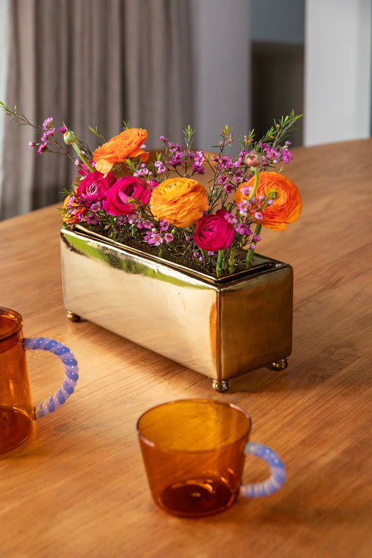 Flowerbrick Gold Vase