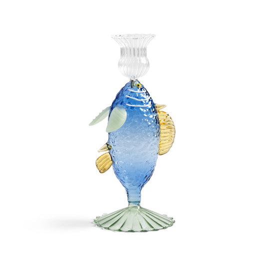 Fish Candle Holder Blue