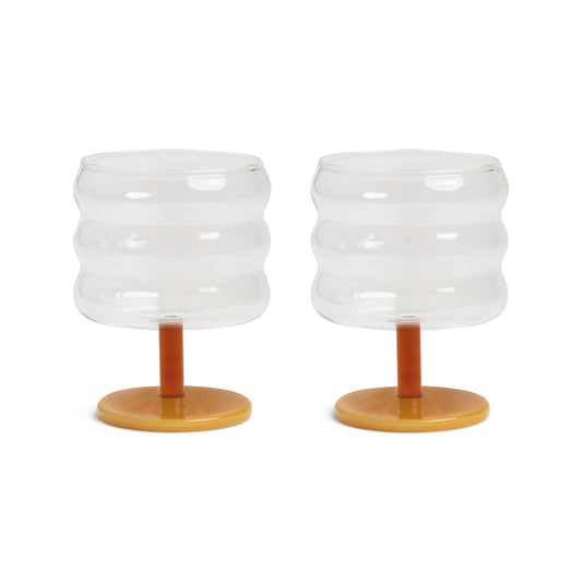 Mingle Amber Glasses - Set of 2