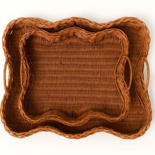 Rattan Scallop Tray - Small