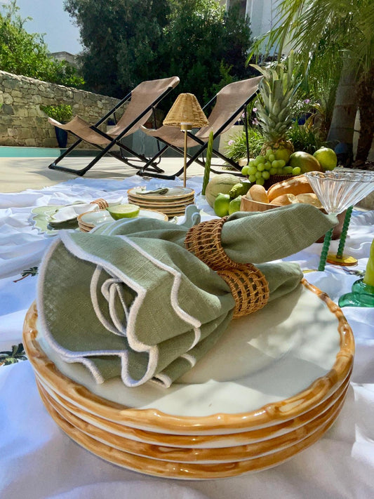 Wicker Napkin Rings - Set of 4