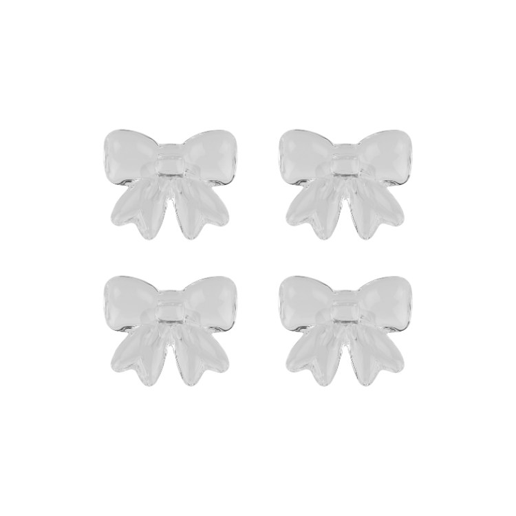 Bow Napkin Ring Clear - set of 4