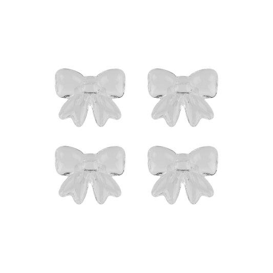 Bow Napkin Ring Clear - set of 4