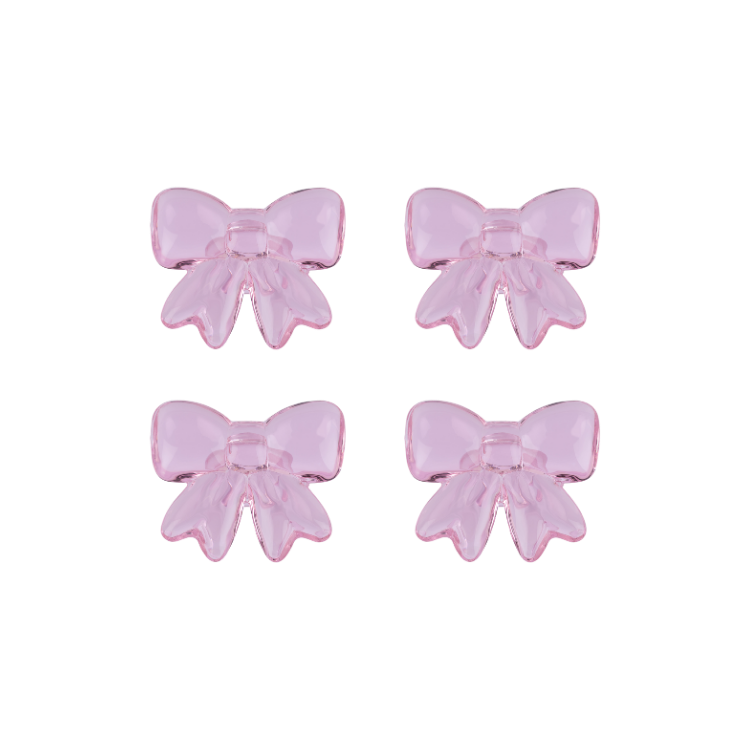 Bow Napkin Ring Pink - set of 4