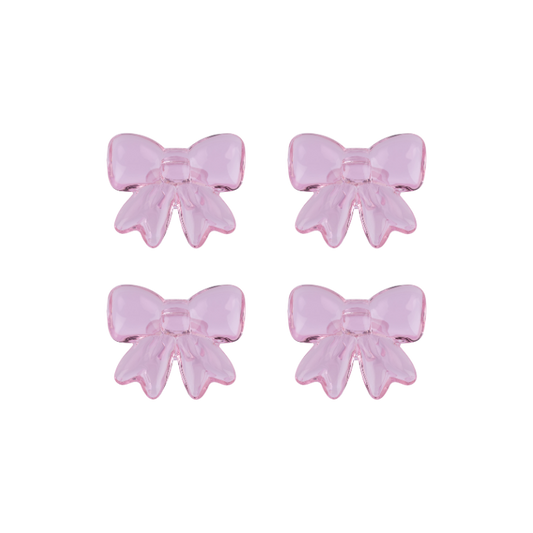 Bow Napkin Ring Pink - set of 4