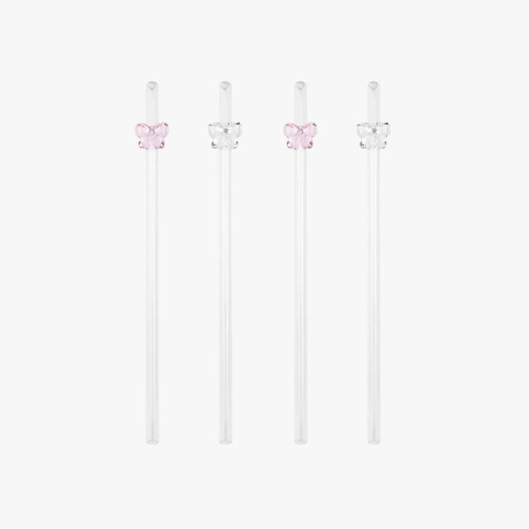 Bow Straws - set of 4