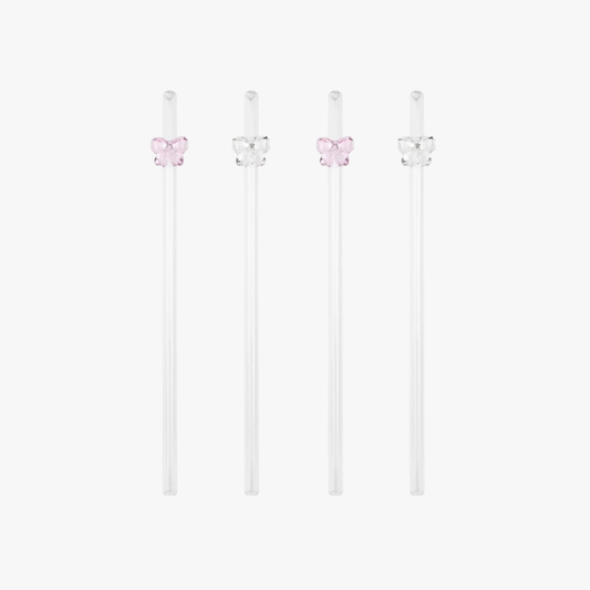 Bow Straws - set of 4