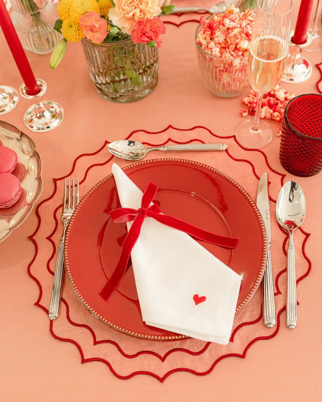 Red Heart Napkin