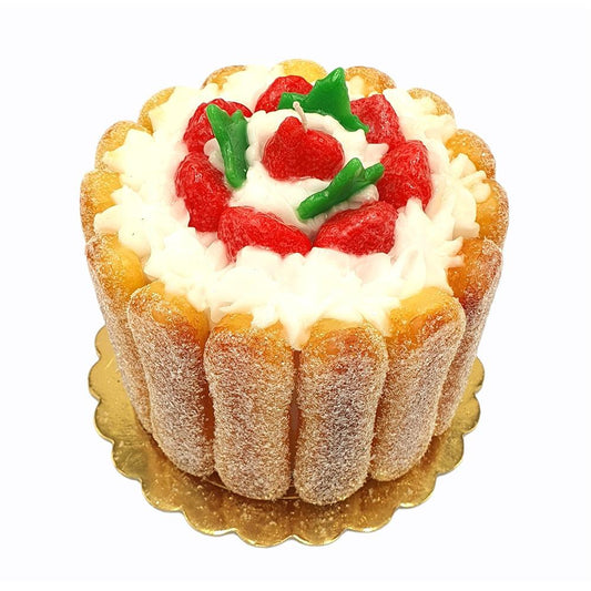 Strawberry Charlotte Cake Candle