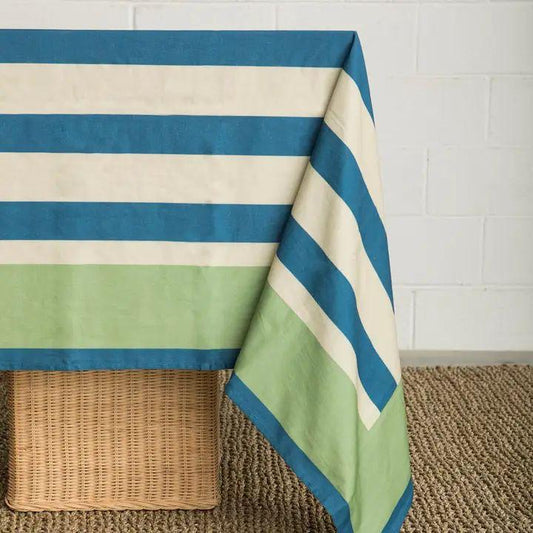 Blue Stripe Tablecloth
