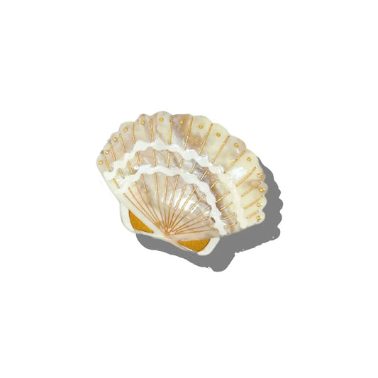 Hand Painted Seashell Hair Clip
